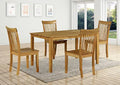 5 Pcs Wood Kitchen Dining Table Set with 4 Chairs W45732