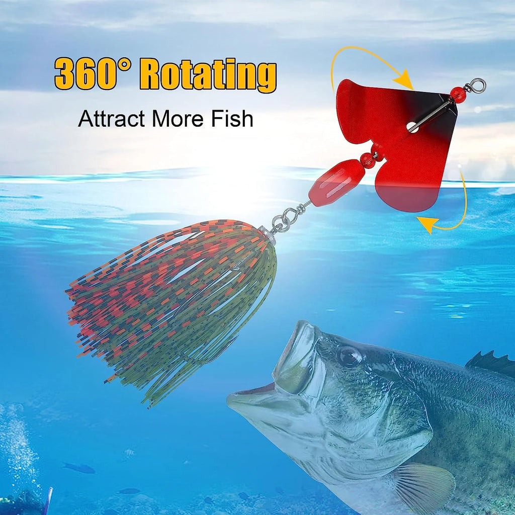 6pcs Metal Spinnerbait Fishing Lures I6566