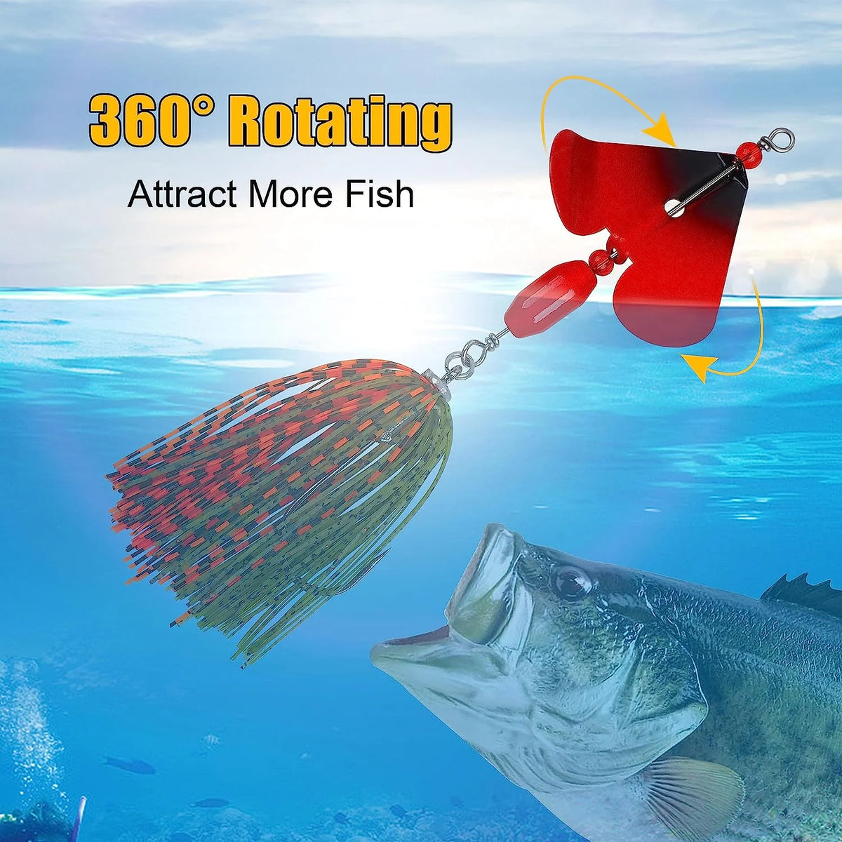6pcs Metal Spinnerbait Fishing Lures I6566