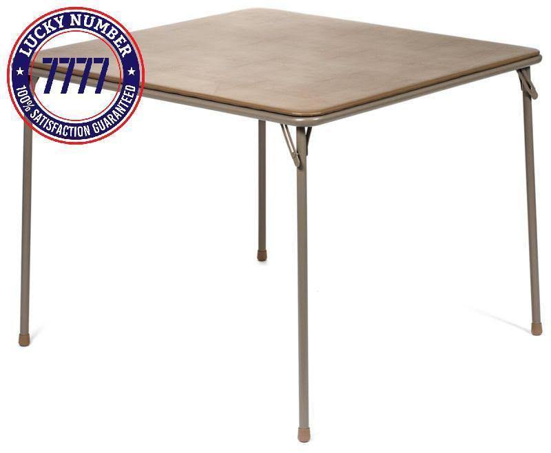 38x22 Square Folding Card and Game Table - Beige Q1332