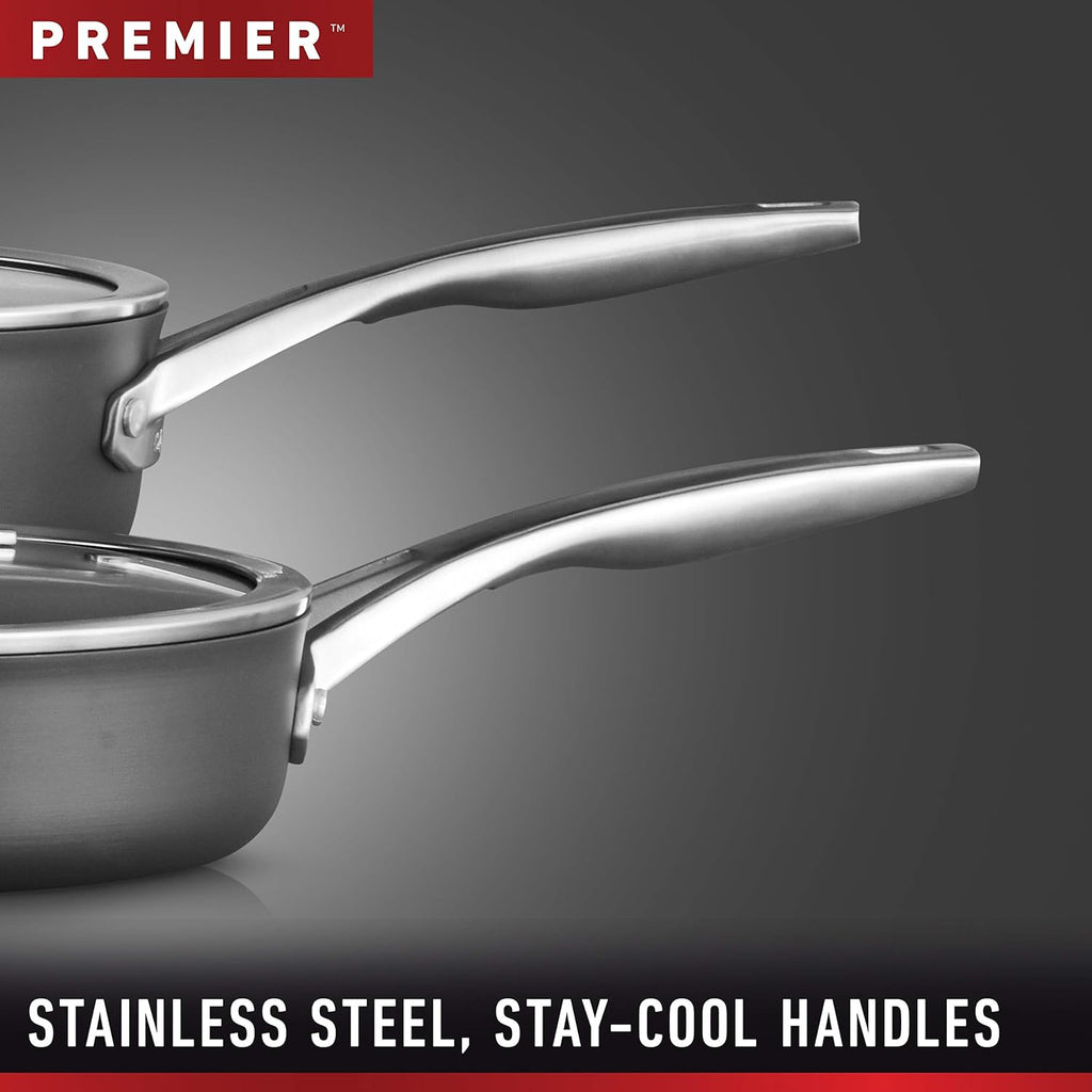 1.5-Quart Hard-Anodized Nonstick Sauce Pan with Cover Black Y6501