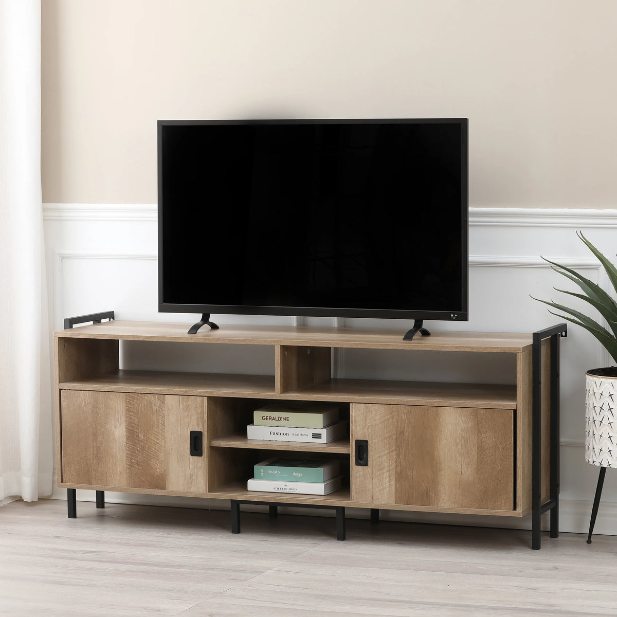 Light Oak Finish TV Stand B55388