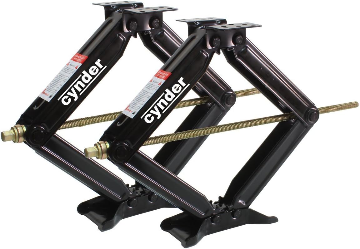 Pack of 2 Leveling Scissor Jacks 24" Stabilizer F8046