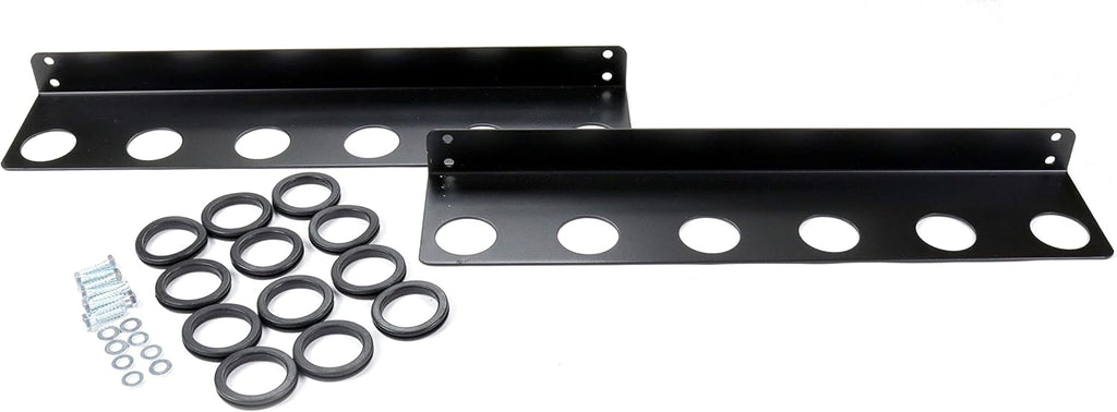 Black Powder Coated Steel Wall Mounted Tool Rack Pack of 2 W963