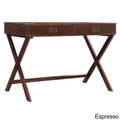 Espresso 2-Drawer Campaign Desk Y57914