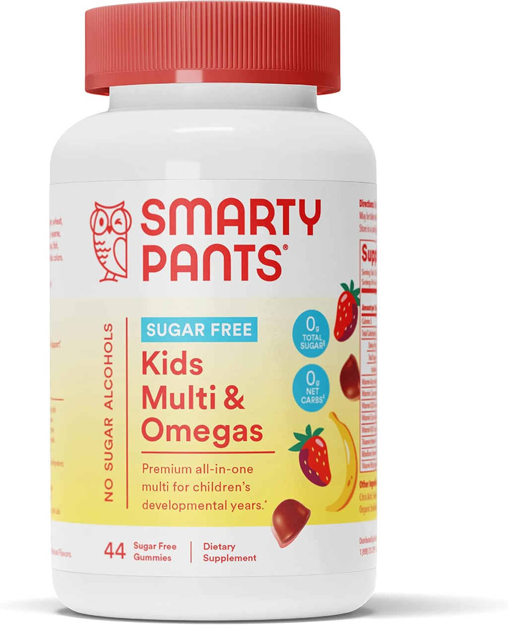 Sugar Free Kids Multivitamin Gummies with Omega 3, Vitamin D3, C & Fiber S148075