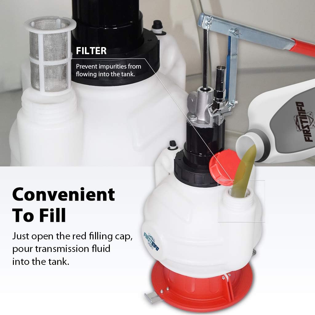 7.5 Liter Manual ATF Refill System Dispenser with 8-Piece Adapters E645