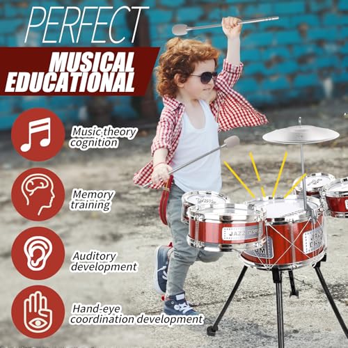 Kids Drum Set with Stool D6897