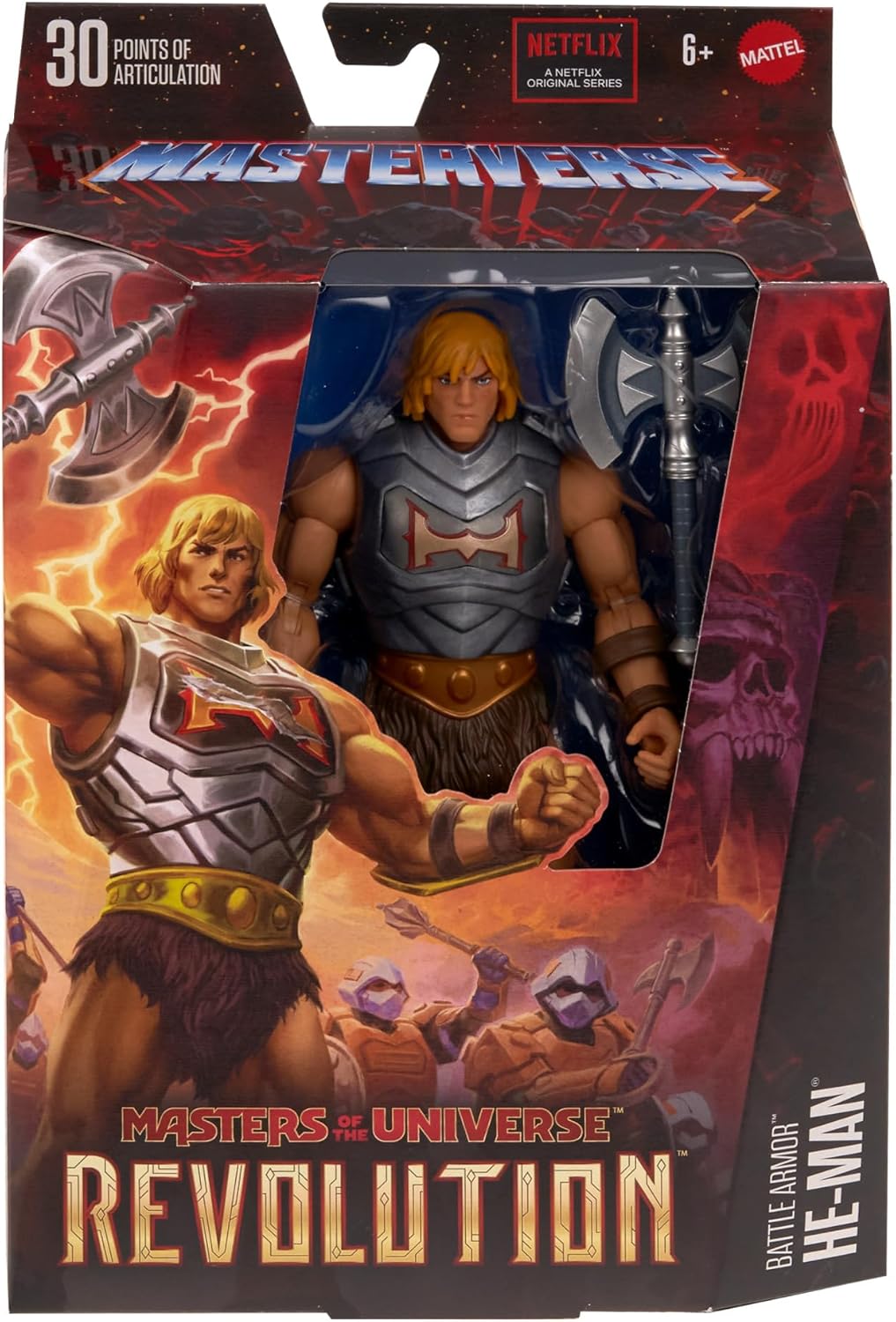 He-Man Action Figure with Removable Battle Armor, 30 Articulations V683981