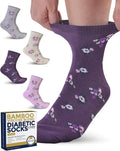 4 Pairs Ankle Bamboo Viscose Diabetic Socks M96815