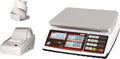 Price Computing Scale with Pole Display, 12lb Capacity, 0.002lb Readability, Thermal Label Printer, 1 Case of Labels W424514