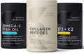 Unflavored Collagen Peptides, Omega 3 Fish Oil and Vitamin D3 + K2 G918