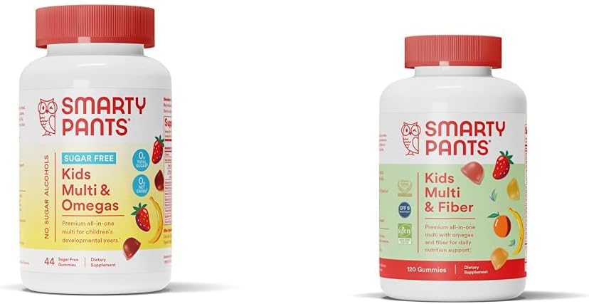 Sugar Free Kids Multivitamin Gummies with Omega 3, Vitamin D3, C & Fiber S148075
