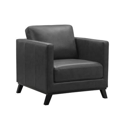 Grey Faux Leather Armchair L4638