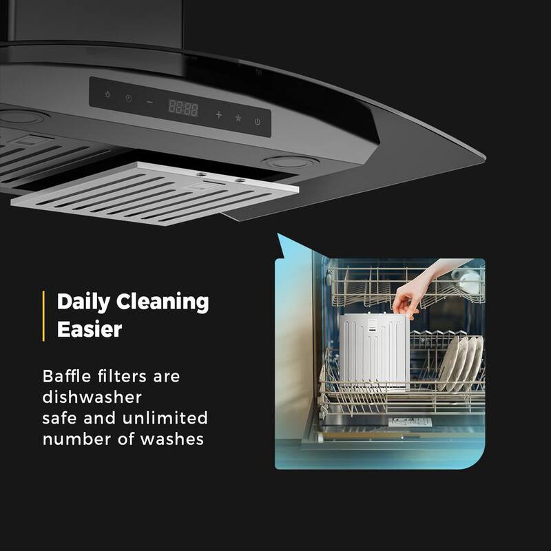 30 in. 400 CFM Stainless Steel Wall Mount Range Hood with Light B3869