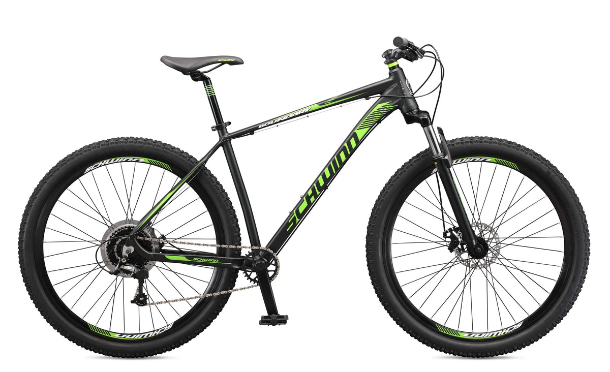 29-in. Mens Mountain Bike, Black and Green G3865