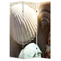 Multi-Color Wood Canvas Screen K1706