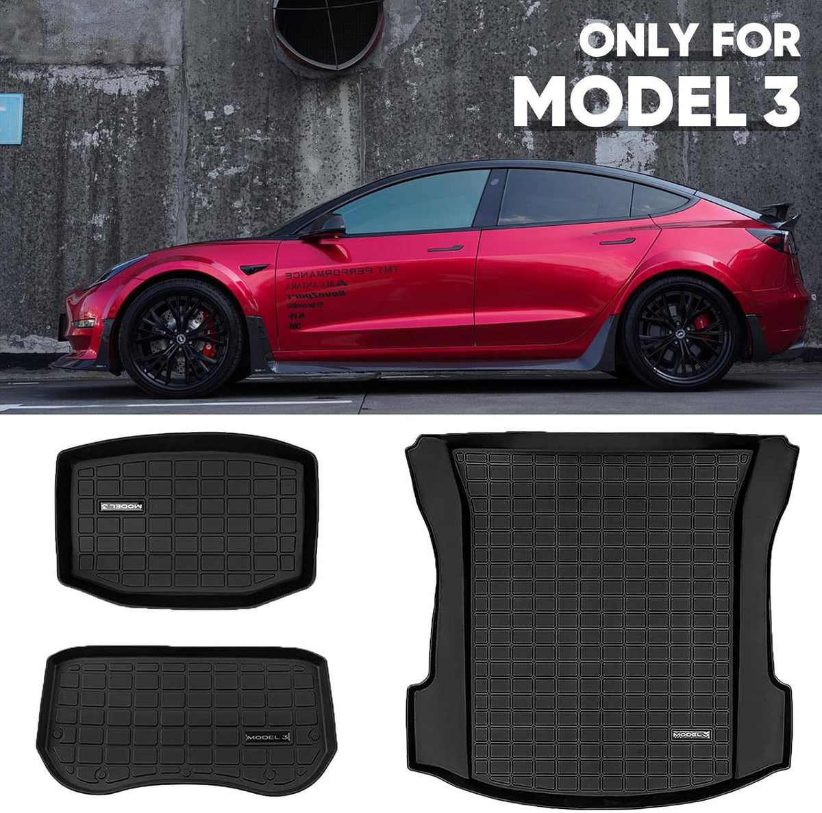 All Weather Car Trunk Mat Set of 3 J515305