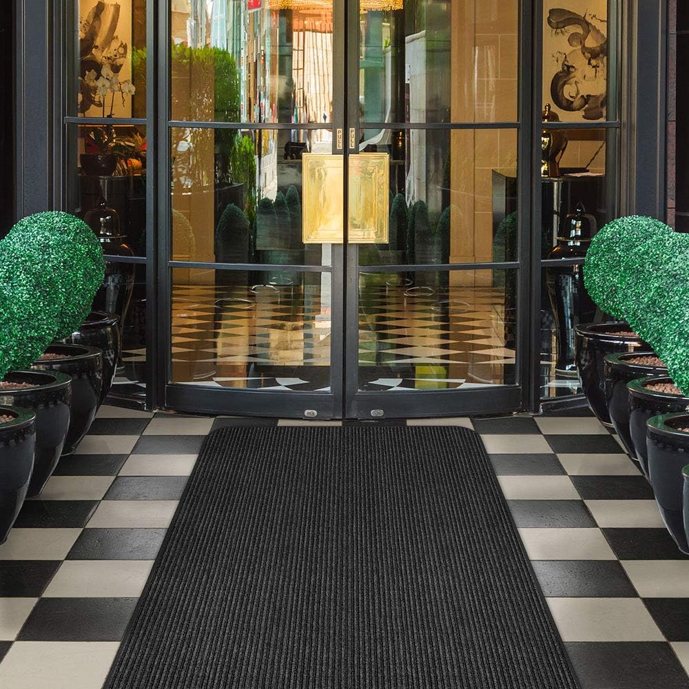 Indoor Outdoor Carpet Runner with Skid-Resistant Rubber Backing L549