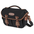Black Canvas & Tan Leather Shoulder Bag D6452