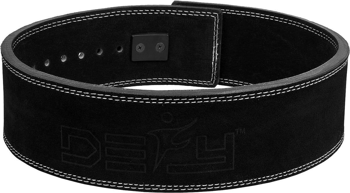 Genuine Leather 4-Inch-Wide Black Powerlifting Belt H48021