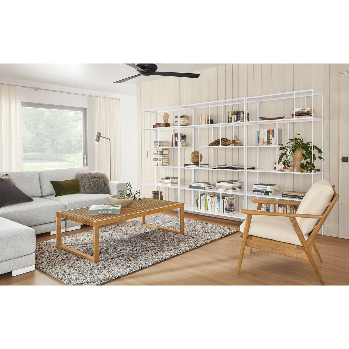Modern Bookcase 15d 36W 72H in Saffron G74390