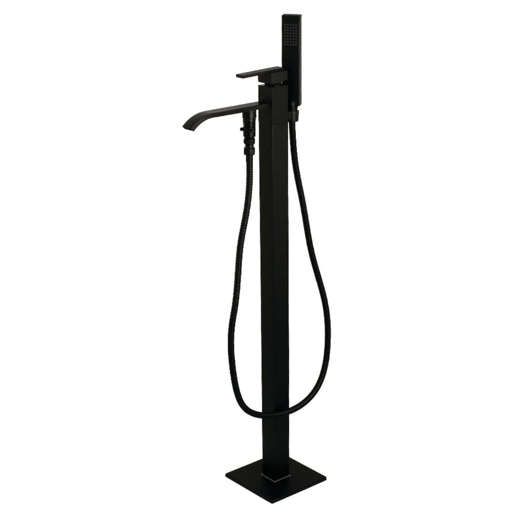 Brushed Brass Freestanding Tub Faucet with Hand Shower P25852
