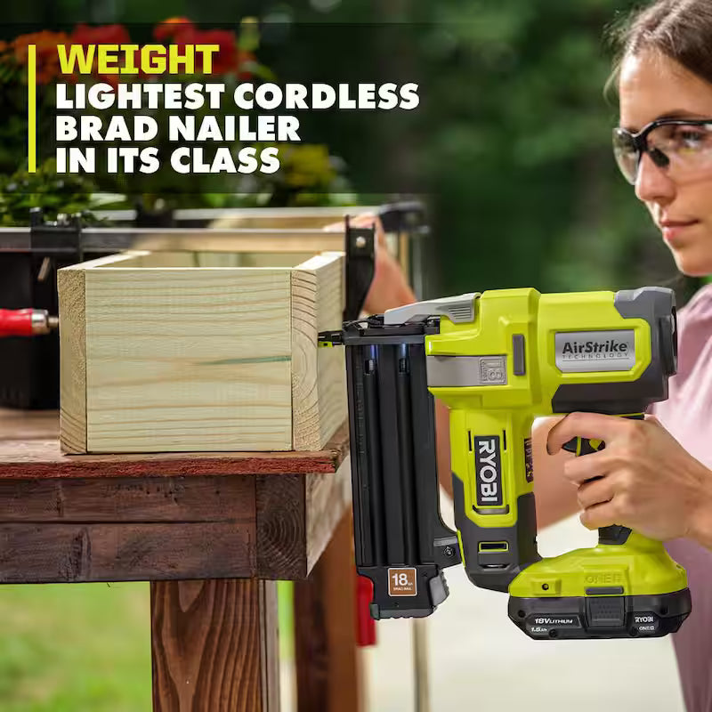 18V Cordless 18-Gauge Brad Nailer Kit with 2.0 Ah Battery and Charger A346