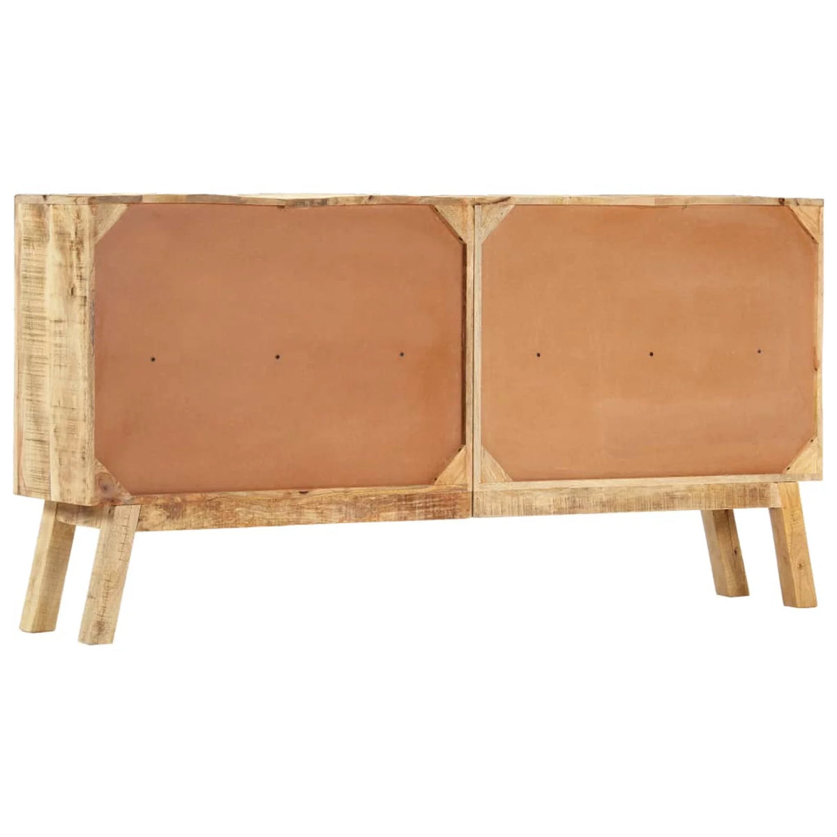 Brown and Black Solid Rough Mango Wood Sideboard T6300