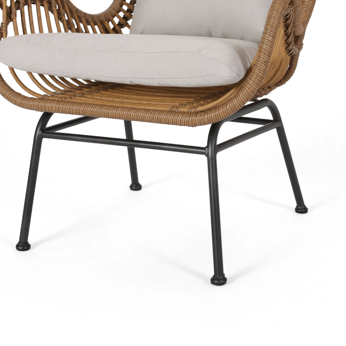 Indoor Wicker Club Chairs with Cushions Set of 2 H475694