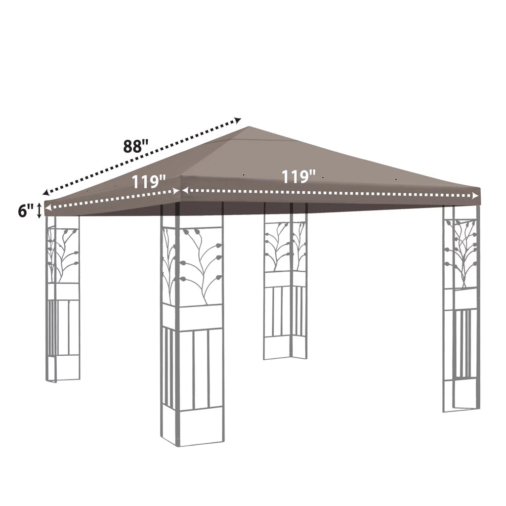 Replacement Top Cover for 10'X10' Gazebo Canopy A13558