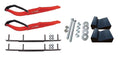 Red Razor Snowmobile Skis with 8" Round Bars Complete Kit F945180