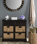 Whitewash Wicker Basket Storage Unit F80461