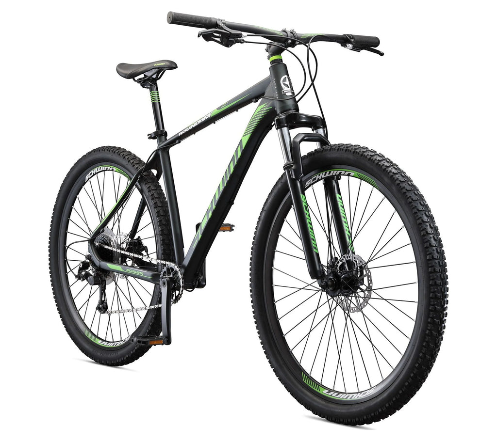 29-in. Mens Mountain Bike, Black and Green G3865