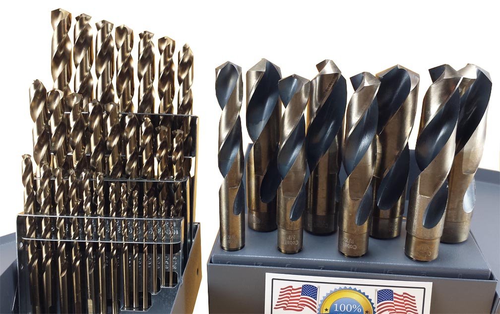 37 Pc Cobalt Drill Bit Set M42 1/16" - 1" U2957