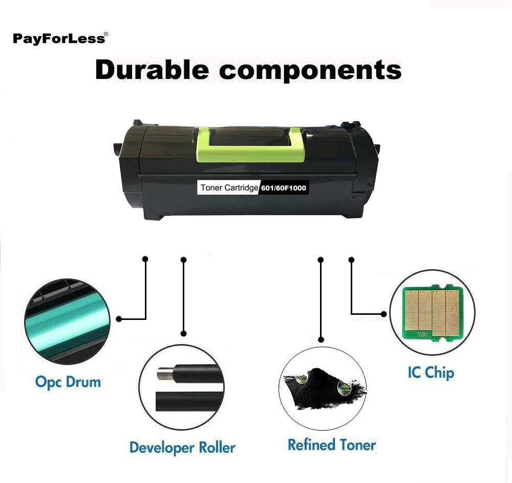 Toner Cartridge Compatible for Lexmark MX310 MX410 MX510 MX511 MX610 MX611 H668