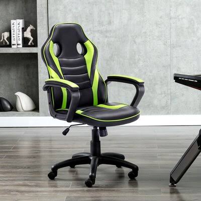 Ergonomic Leather Recliner Racing Computer Chair G351477