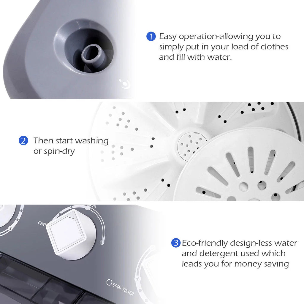 Portable Mini Compact Twin Tub Washing Machine T27328