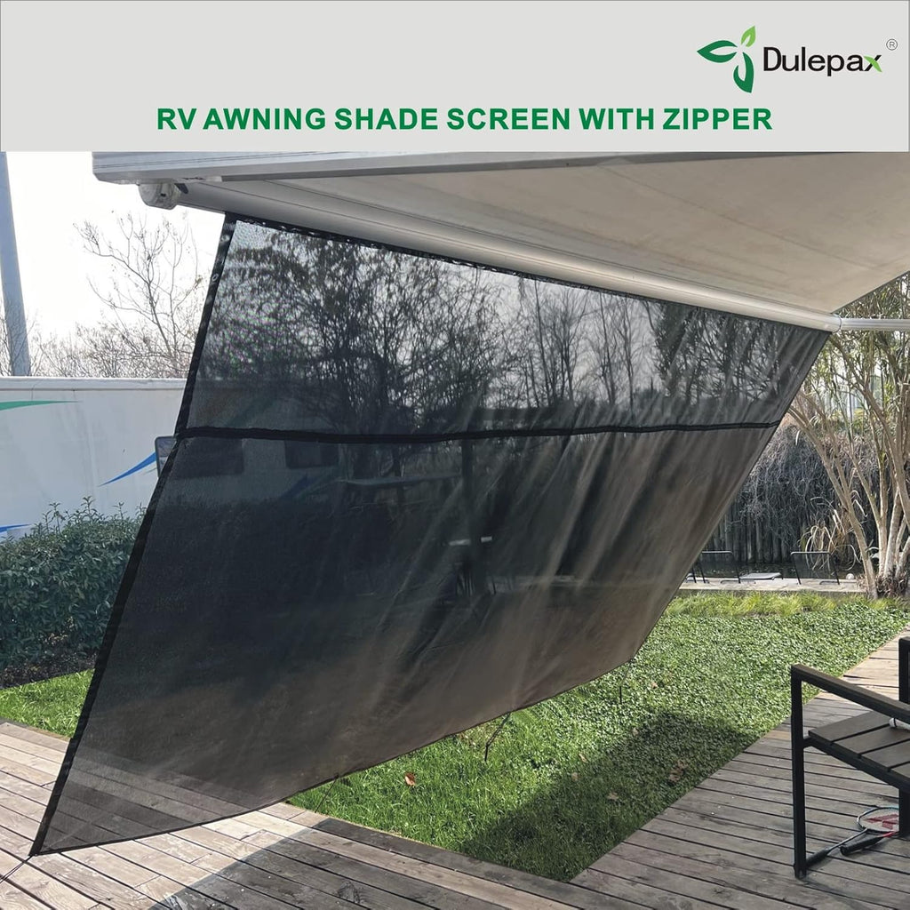 RV Awning Shade Screen with Zipper 8'X11'3'' T837