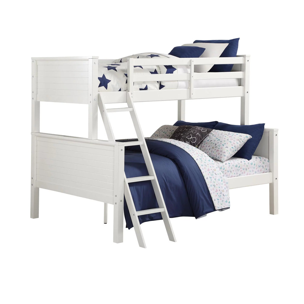 White Convertible Wood Bunk Bed S50453