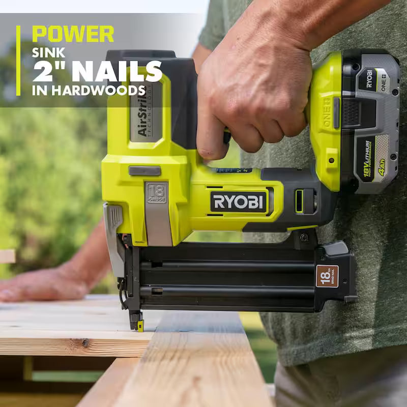 18V Cordless 18-Gauge Brad Nailer Kit with 2.0 Ah Battery and Charger A346