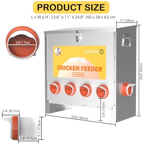 85lbs Metal Poultry Feeder (10-Port) X73136