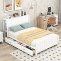 Full Size Platform Bed with Storage White W277464