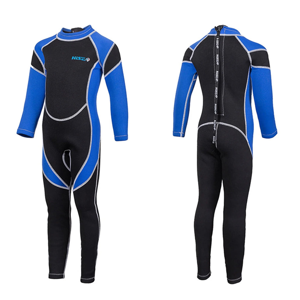 Zippered Long Sleeve One Piece Children Surf Suit Y44631