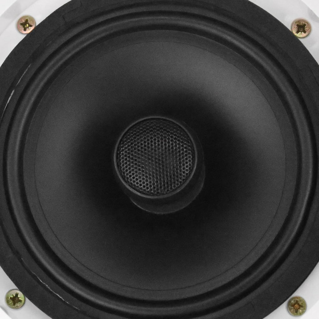 Dual 6-Inch in-Wall/in-Ceiling 2-Way Stereo Sound Speaker with 1" Silk Dome Tweeter and Crossover Network, Pack of 2 V294598