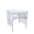 White Rattan Side Table Z370