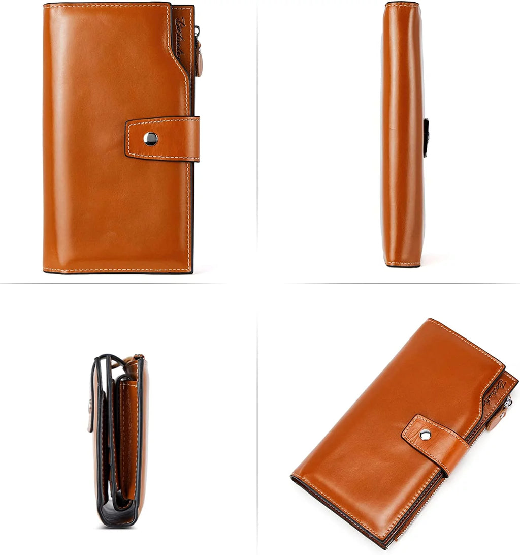 Large Capacity Leather Credit Cards Holder Phone Clutch E392