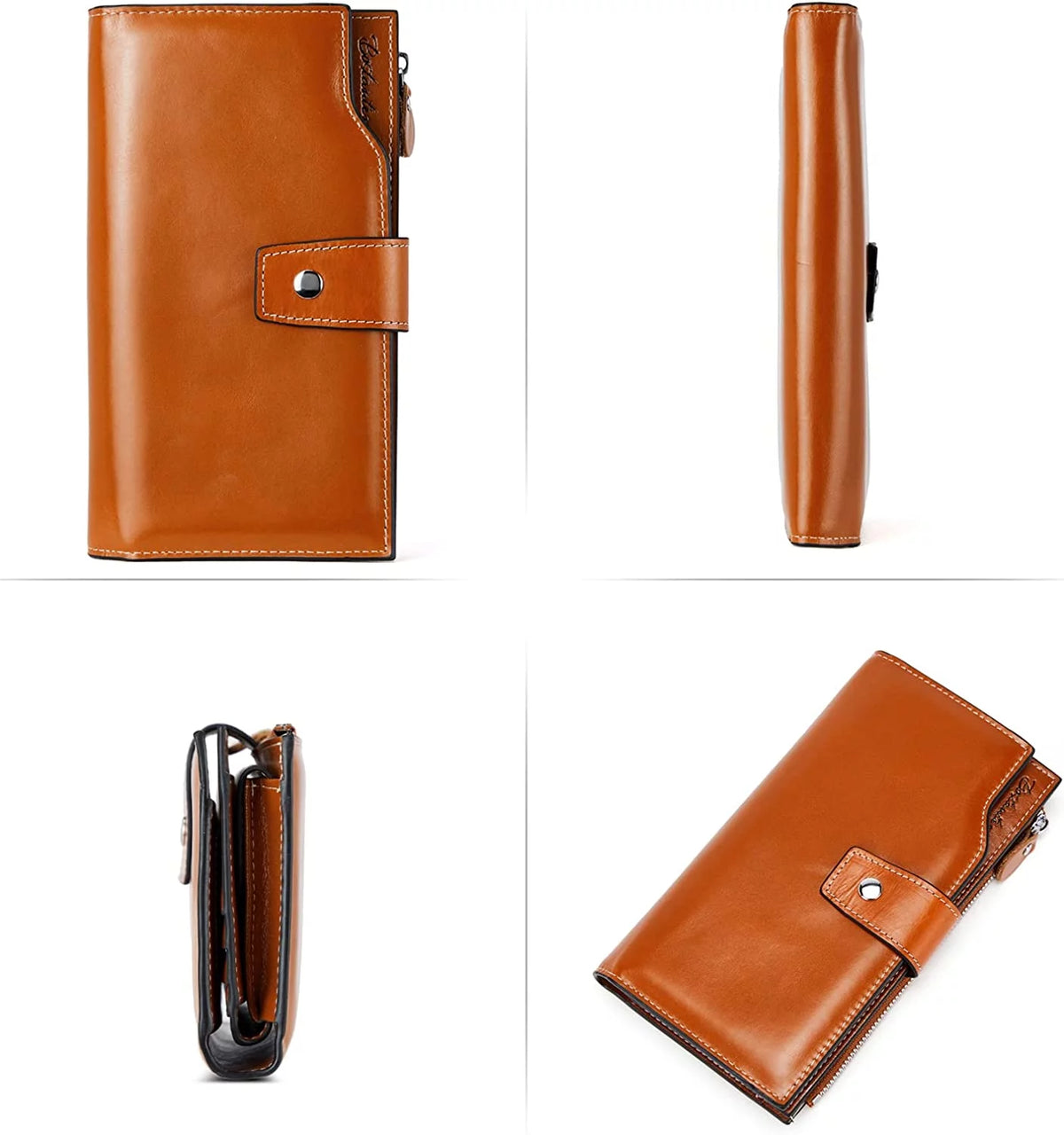 Large Capacity Leather Credit Cards Holder Phone Clutch E392