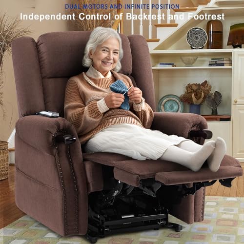 Grey Power Lift Recliner with Massage and Heat I780