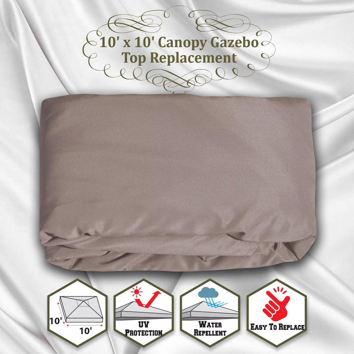 Replacement Top Cover for 10'X10' Gazebo Canopy A13558